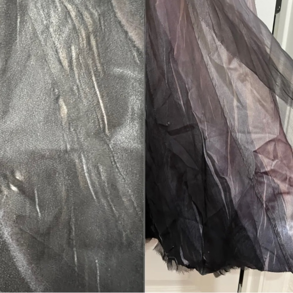 HOT Black by Komarov Sheer Chiffon Blouson Charmeuse Ombre Dress Gown $598+tax! - Picture 8 of 12
